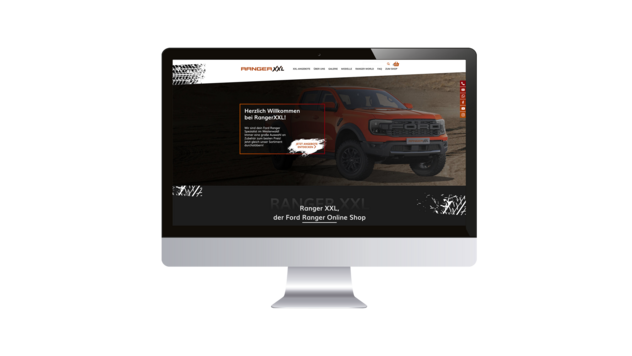 Desktopansicht der Website Ford Ranger XXL