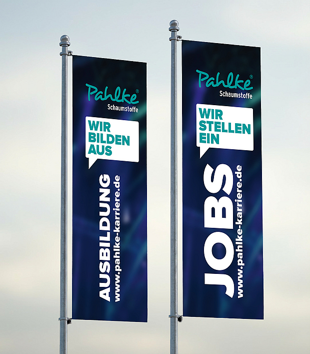 Flagge zur Employer-Kampagne