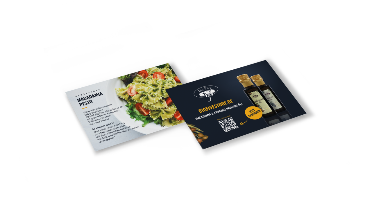 Ein Flyer mit Rezeptidee von Big Five