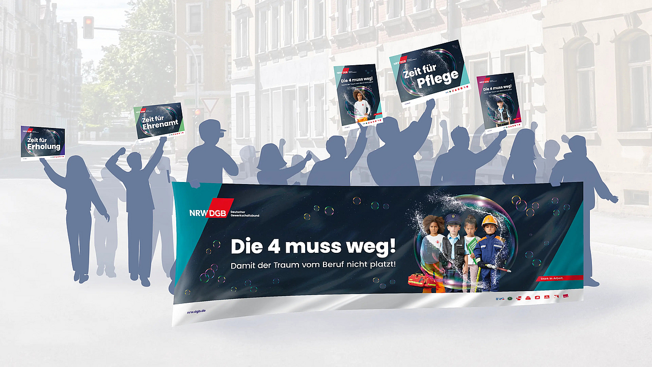 Plakate, Banner & Schilder der DGB Crossmedia Kampagne