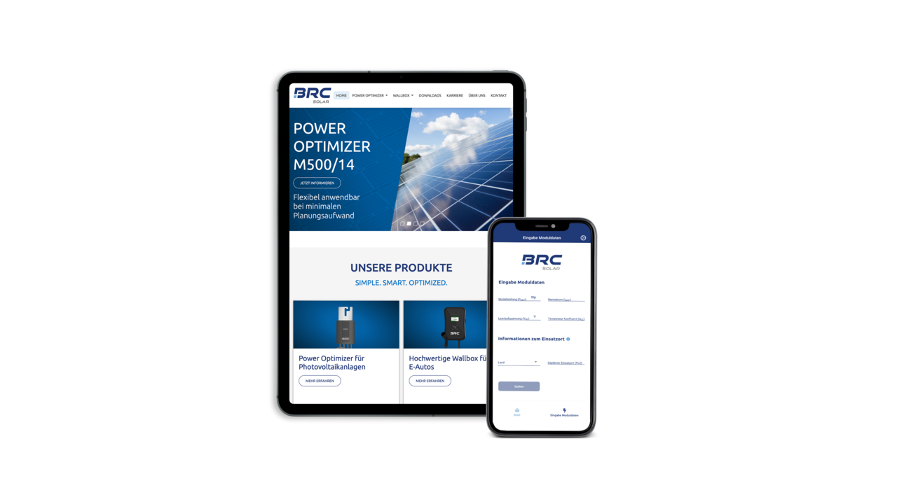 BRC Website auf Tablet und Smartphone