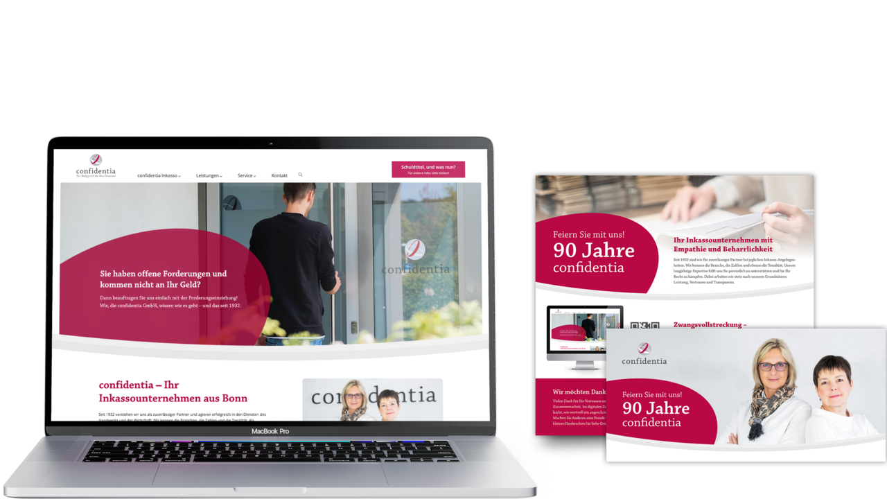 Das Corporate Design von confidentia Inkasso 