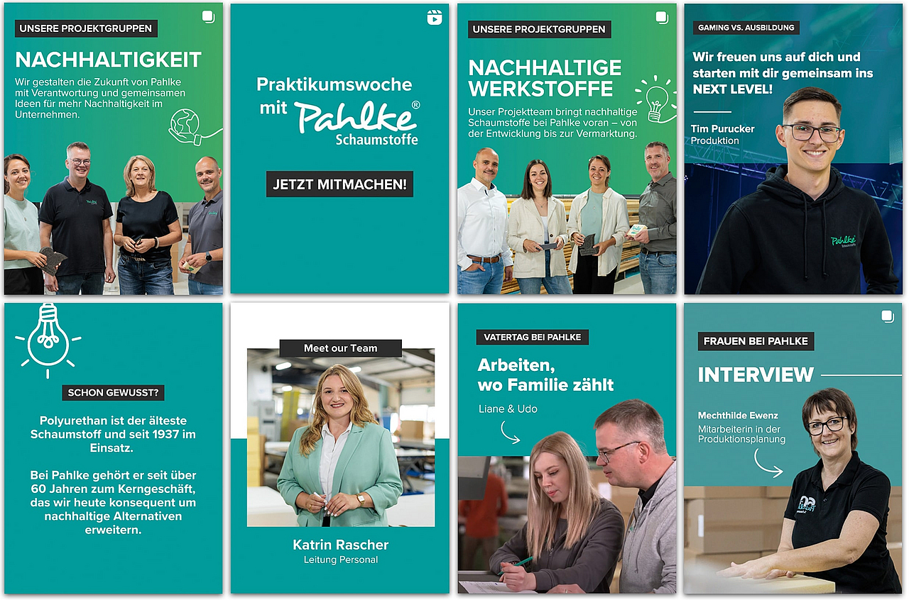 Übersicht der Social Media Posts von Pahlke