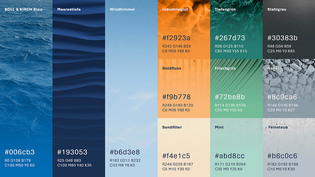 Farbpalette Bollfilter