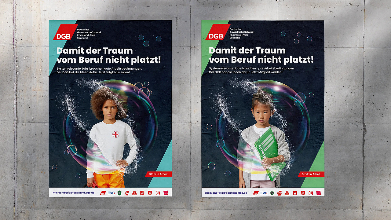 DGB Plakate der Crossmedia Kampagne