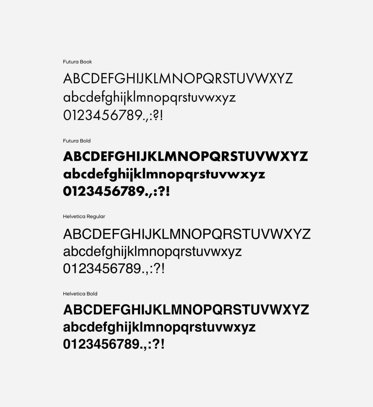 Übersicht der verwendeten Typografie Stile der Knauf App