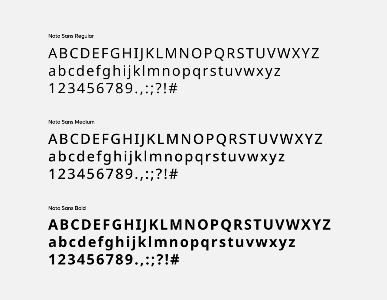 Übersicht der Typografie Stile des Landeskrankenhaus
