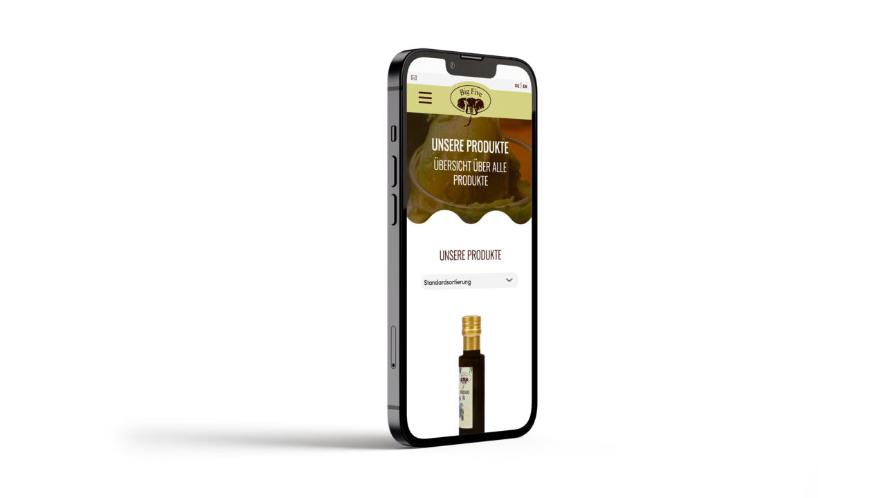 Eine Produktseite eines Produkts in mobiler Darstellung