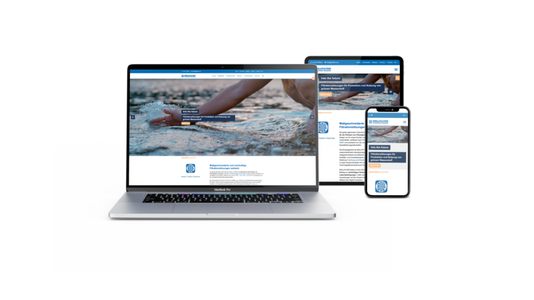 Responsive Darstellung der Bollfilter Website