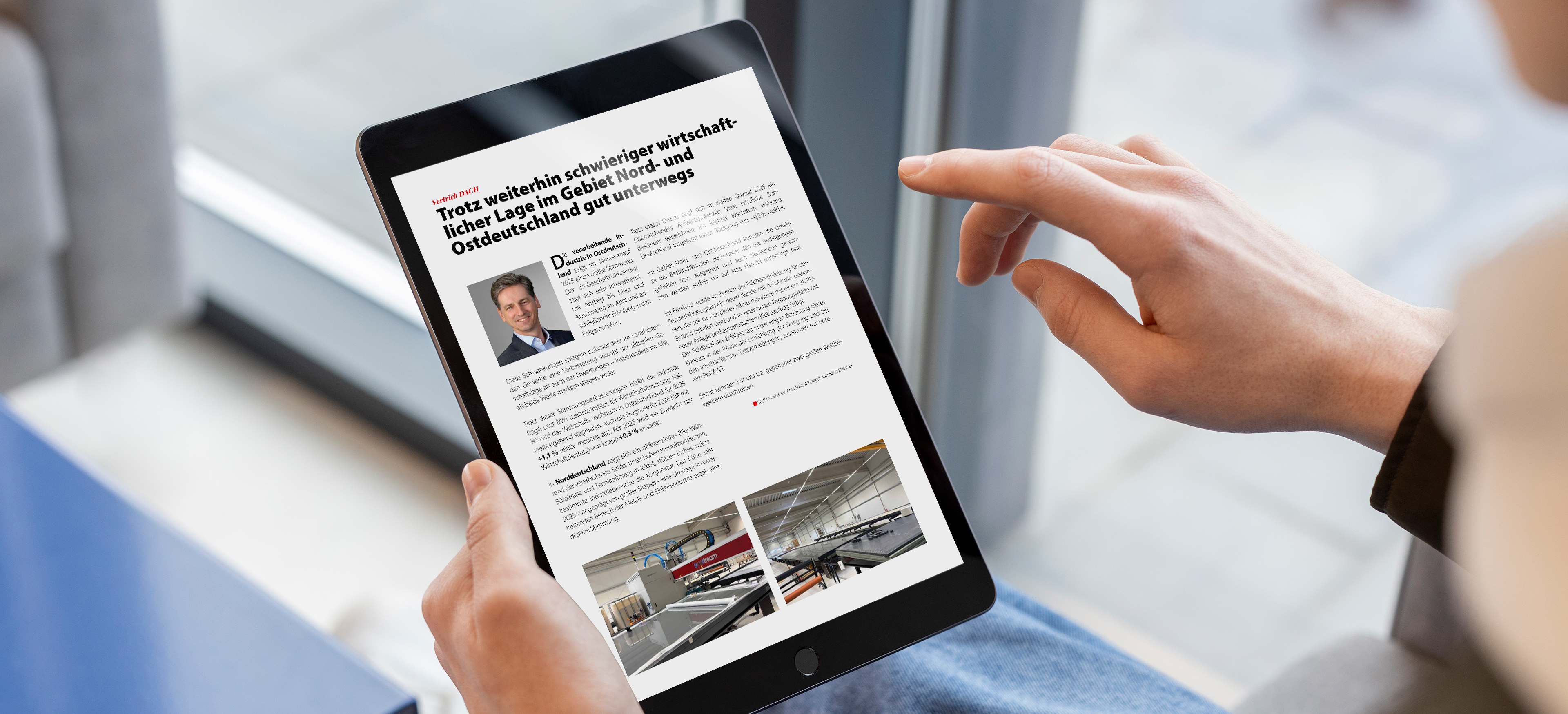 WCT Magazin auf dem Tablet